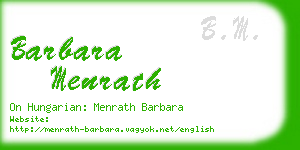 barbara menrath business card